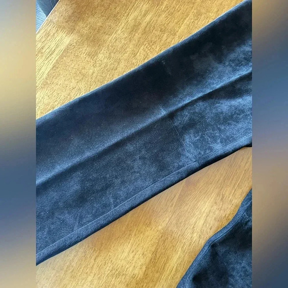 Vintage Lord & Taylor Suede Leather Pants. Black Size 8 - Picture 8 of 12